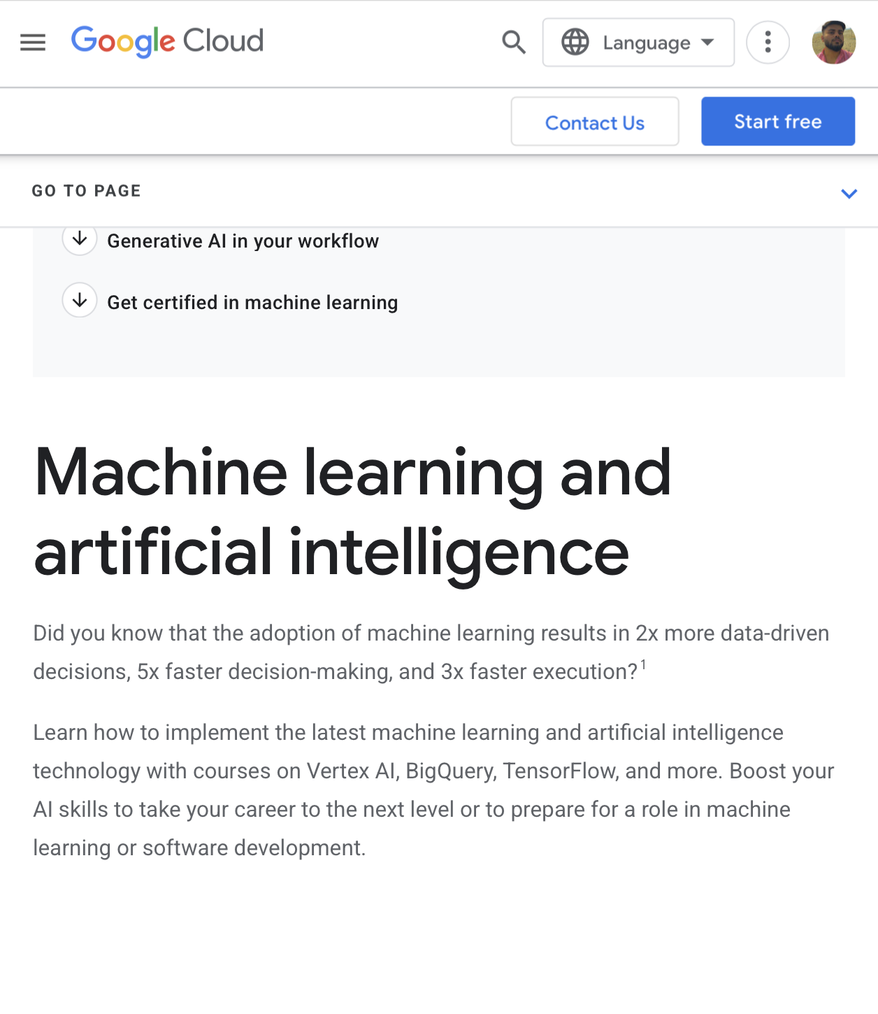 Google machine learning certification free